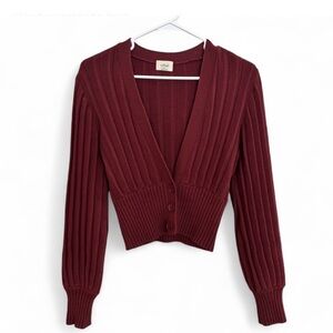 Aritzia Wilfred Plunge Front Cardigan